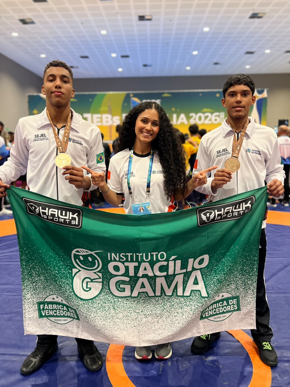Atletas do Instituto Otacílio Gama conquistam dois ouros na Série Ouro dos JEBs 2026